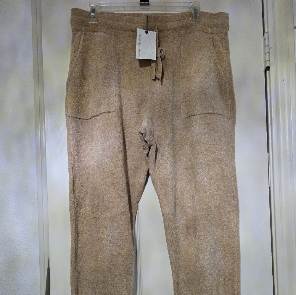 Barefoot Dreams CozyChic Ultralite Camel Color Joggers Sz L